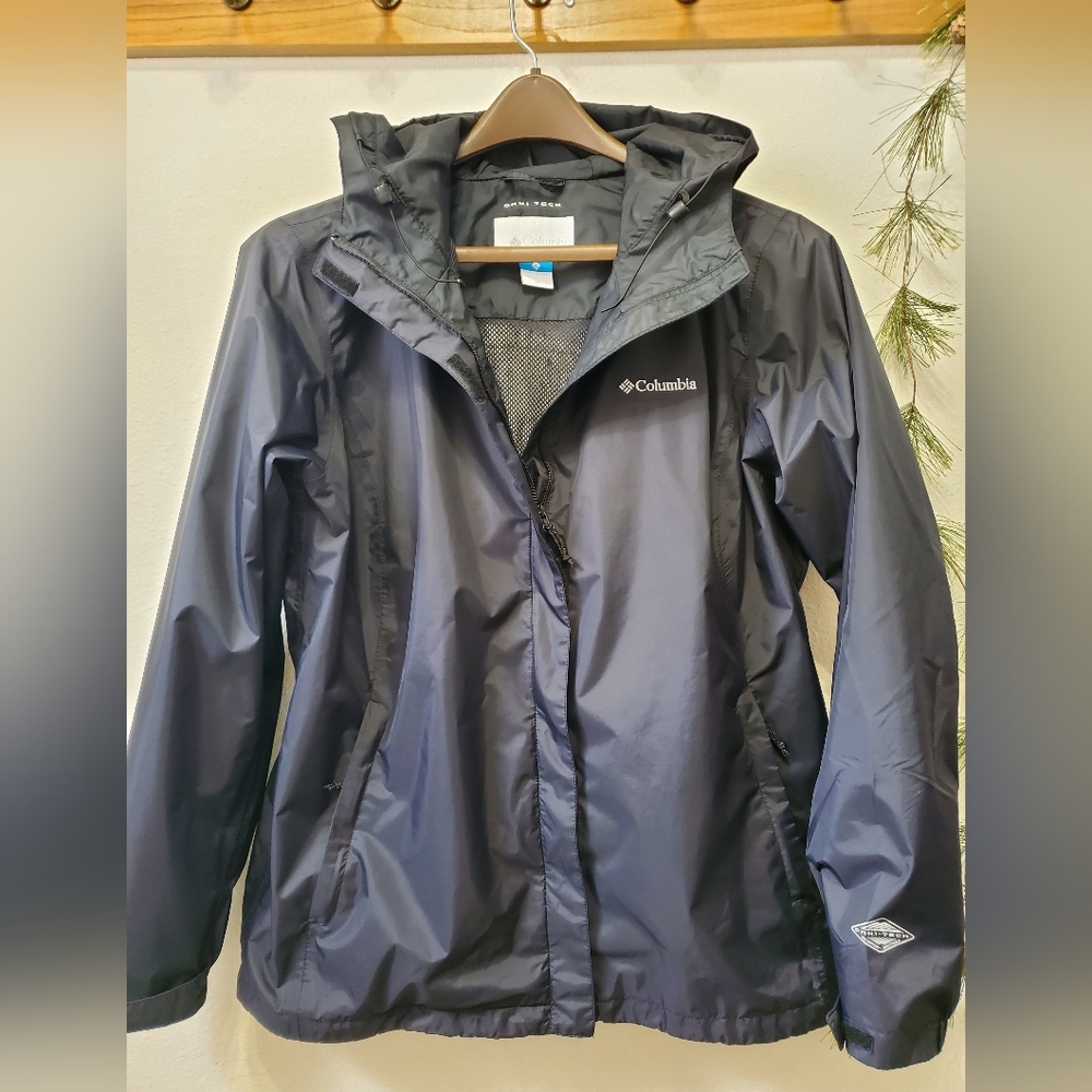 Columbia Arcadia II Omni-Tech Waterproof Rain Jacket Navy Blue XL - Picture 4 of 12